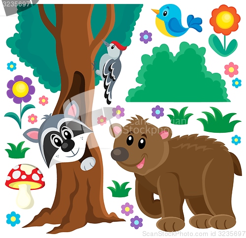 Image of Forest animals theme set 3