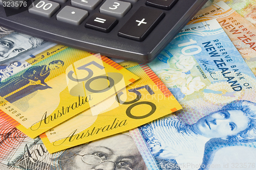 Image of Forex - Australia and New Zealand currency pair with calculator
