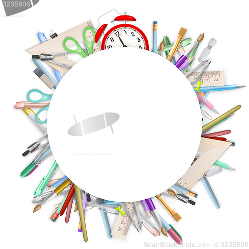 Image of School supplies on white. EPS 10