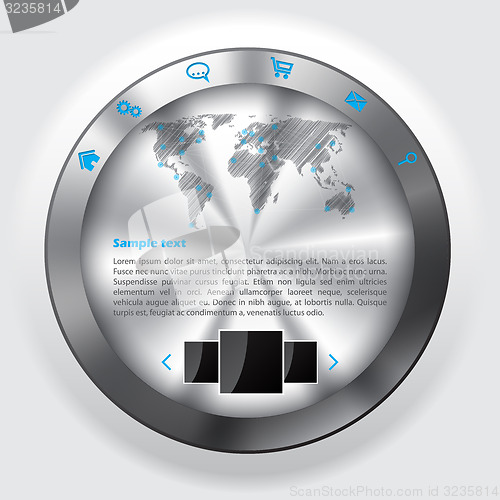 Image of Metallic knob website template design 