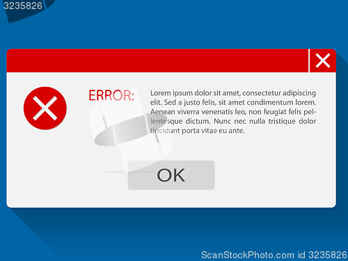 Image of Customizable flat error window