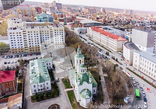 Image of Krestovozdvizhensky temple in Tyumen. Russia