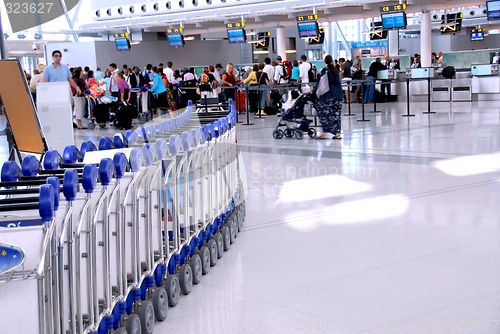 Image of Airport crowd
