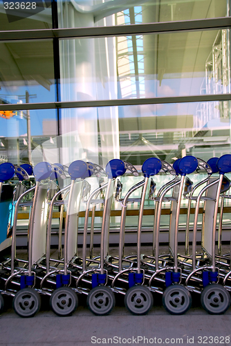 Image of Luggage carts airport
