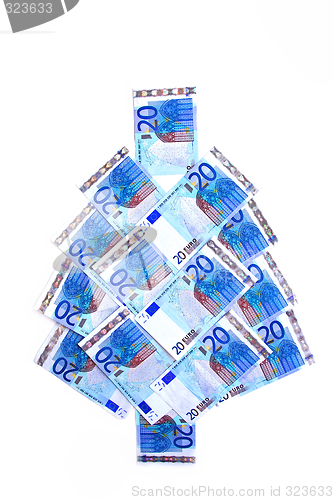 Image of Euro christmas tree