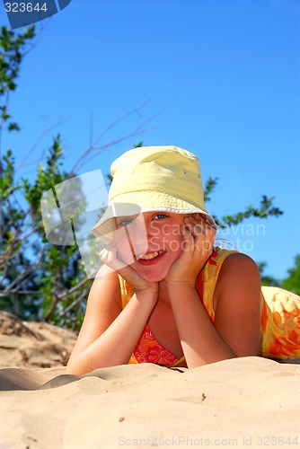 Image of Girl beach