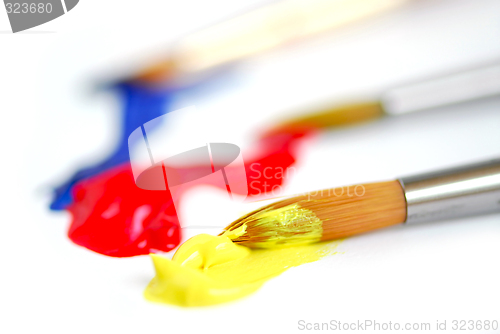 Image of Primary colors paintbrush