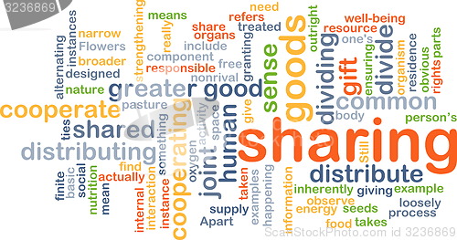 Image of sharing wordcloud concept illustration