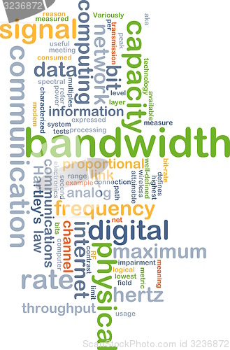 Image of bandwidth wordcloud concept illustration