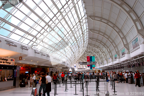 Image of Airport crowd