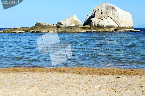 Image of asia  kho tao coastline bay isle   big  rocks   