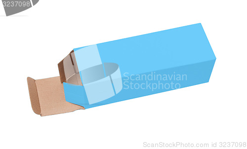 Image of Blue cardboard box on a white background