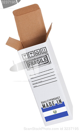 Image of Concept of export - Product of El Salvador