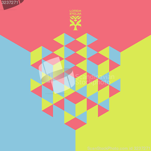 Image of Abstract geometrical 3d background. Vector illustration. 