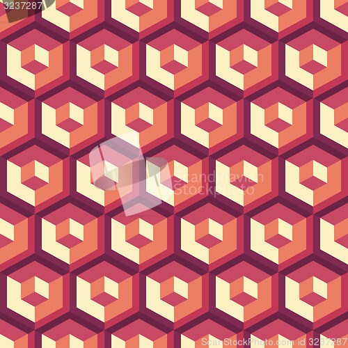 Image of Honeycomb background 3d. Mosaic. Vector illustration. 