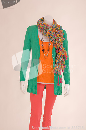 Image of dressed mannequin with spring fashion