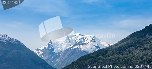 Image of scenic landscapes of the Norwegian fjords.