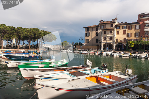 Image of boats in the harbor, Lake Garda