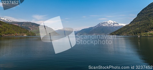 Image of scenic landscapes of the Norwegian fjords.