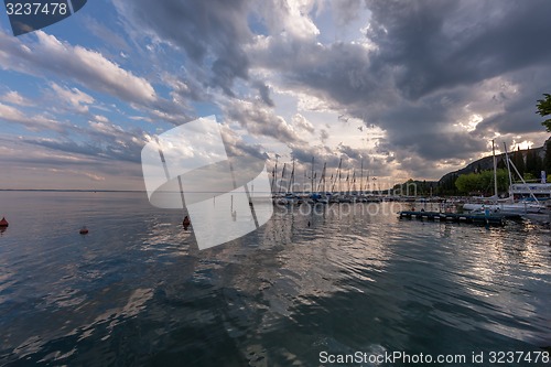 Image of harbor, Lake Garda