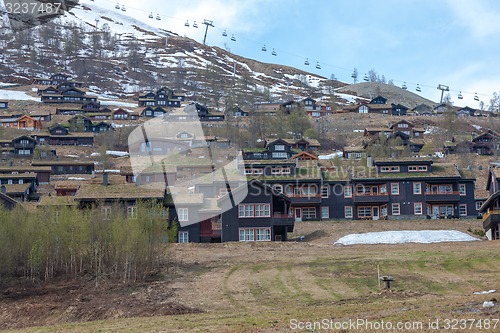 Image of Beautiful mountain. Mount Ulriken, Bergen Norway