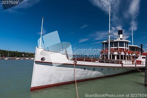 Image of steamer ship in the port