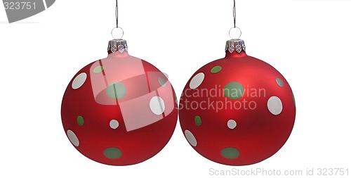 Image of Two Christmas Tree Balls