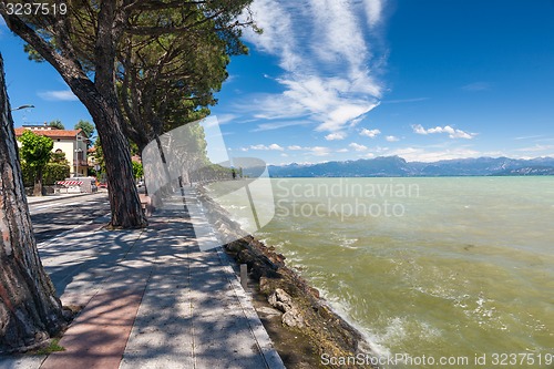 Image of Pedestrian alley on the banks of Garda lake