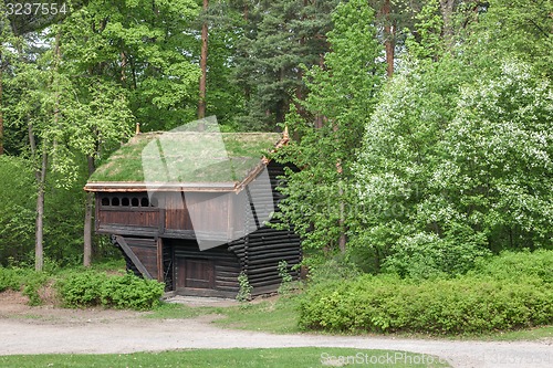 Image of Small house in Norway mountain.