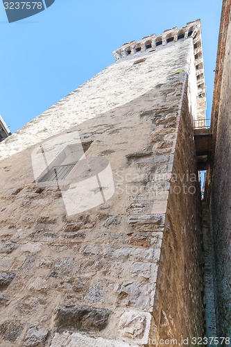 Image of Castello Scaligero, built in XIV century, Lake Garda, Sirmione, Italy