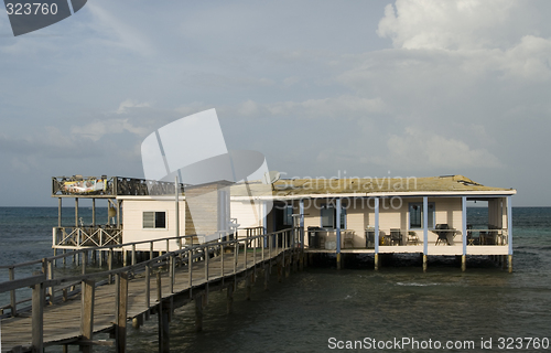 Image of restaurant  bar on stilts caribbean