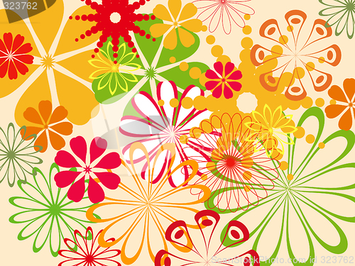 Image of Abstract flower pattern