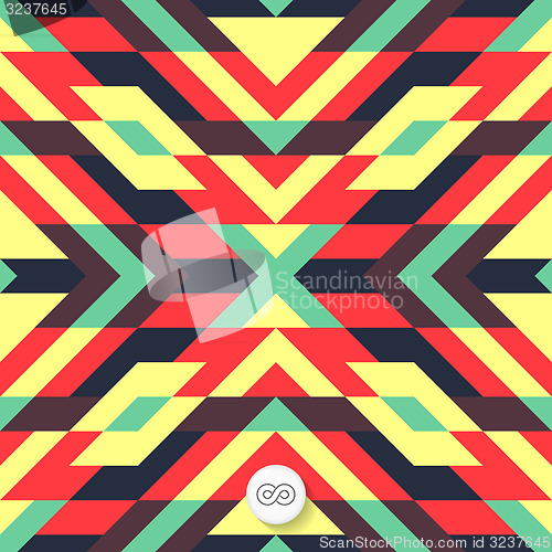 Image of Seamless mosaic pattern. Geometric background. 