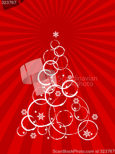 Image of abstract vector Christmas tree background