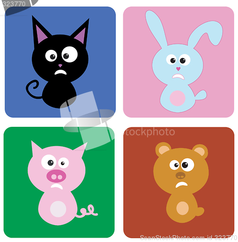 Image of vector illustration of funny animals