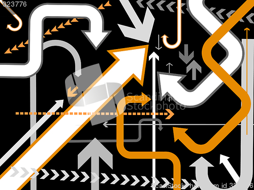 Image of vector arrows background