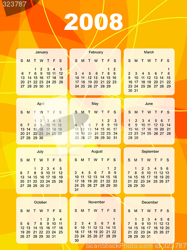 Image of Colorful Calendar for 2008