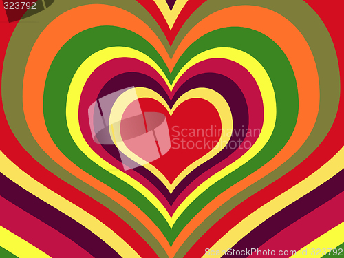 Image of rainbow hearts