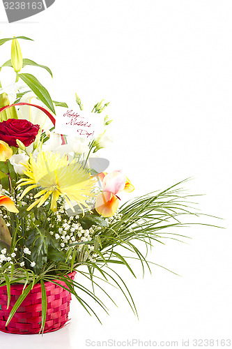 Image of Basket with flowers for Mother