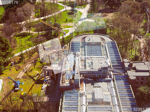 Image of Retro look Milan aerial view