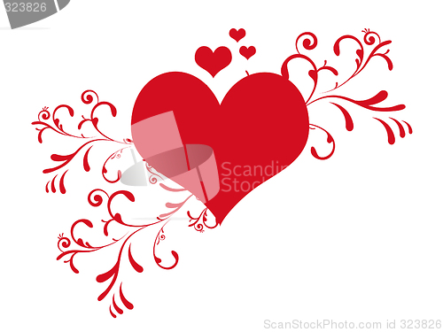 Image of Cute valentine's day heart vector illustration