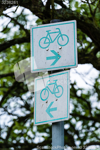 Image of Bicycle sign in the park