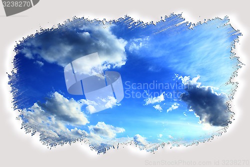 Image of bright clouds in the frame