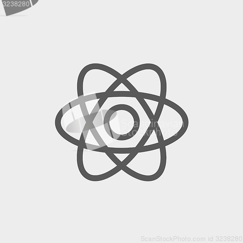 Image of Atom thin line icon