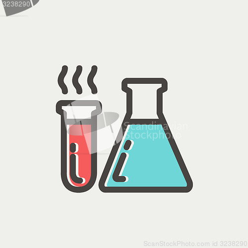 Image of Lab supplies thin line icon