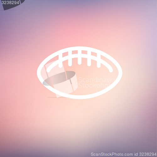 Image of Football ball thin line icon