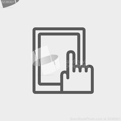 Image of Tablet thin line icon