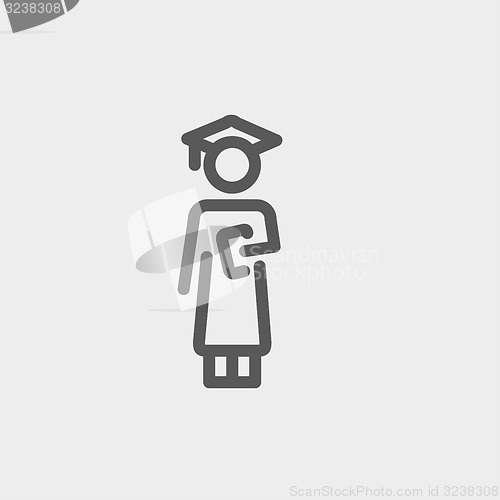 Image of Graduation thin line icon