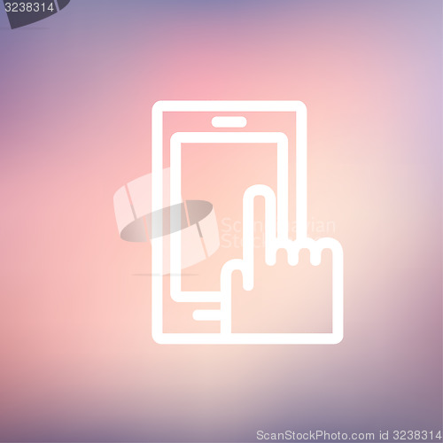 Image of Mobile phone thin line icon