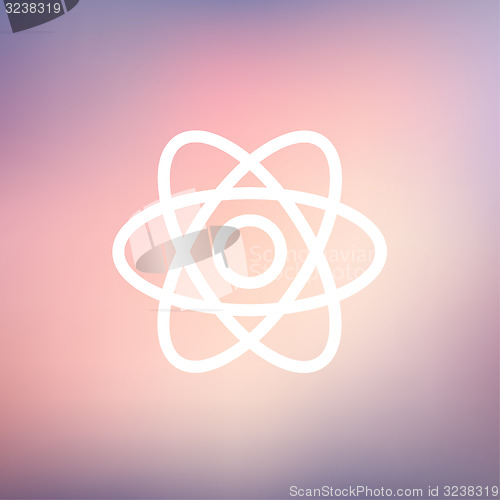 Image of Atom thin line icon